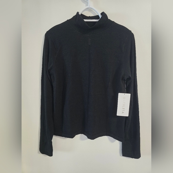 ATHLETA Black Turtleneck Sweater Sport Active Seamless Long Sleeve Size XL - Picture 1 of 8